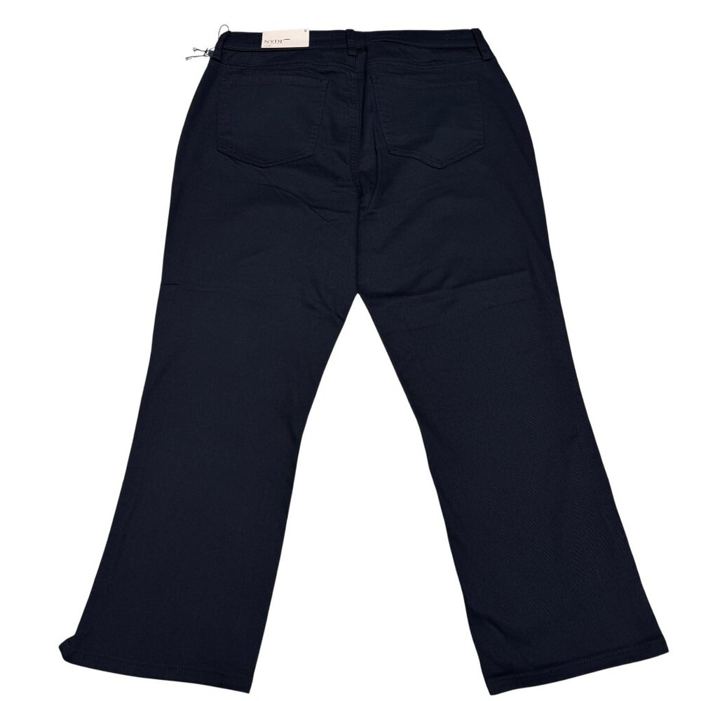 NEW NYDJ Chloe Capri Black Jean Women's Side Slit Denim Pants, Size 8 NWT - Picture 2 of 11